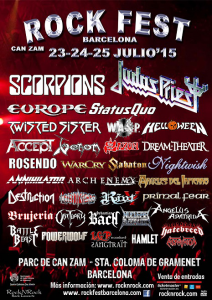 Rock Fest Barcelona @ Parc de Can Zam - Barcelone, Espagne [24/07/2015]