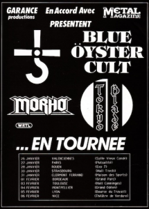 Blue Öyster Cult @ Maison des Sports - Clermont-Ferrand, France [31/01/1986]